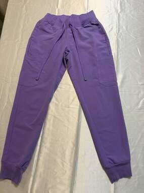 Mandala Scrubs Women's Purple Yoga Jogger Scrub Pants Size xxs